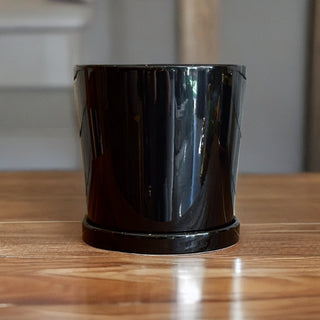 small black ceramic plant pot High Quality Ceramic Indoor Plant Pot, Indoor Planter. Home Garden Decorative Modern House Planters – ROUGE 'N' LOVE ™