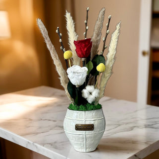 Scarlet & Ivory – Signature Arrangement