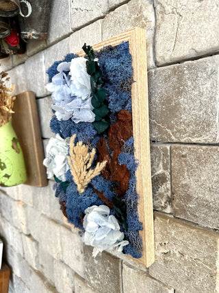 Wall Art Clouded Forest | Handmade Miniature Moss Frame