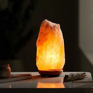 Himalayan Salt Table Lamp Home Decor. Tender Energy of Love and Healing.