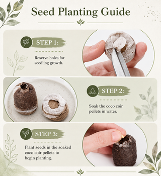 Coco Coir Seed Starter Pellets - 4 pcs