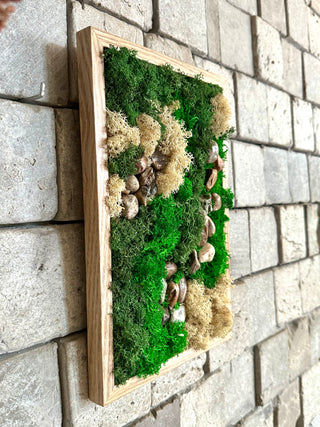 Wall Art Forest Veil | Handmade Miniature Moss Frame