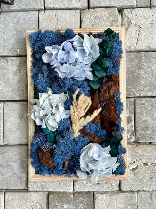 Wall Art Clouded Forest | Handmade Miniature Moss Frame