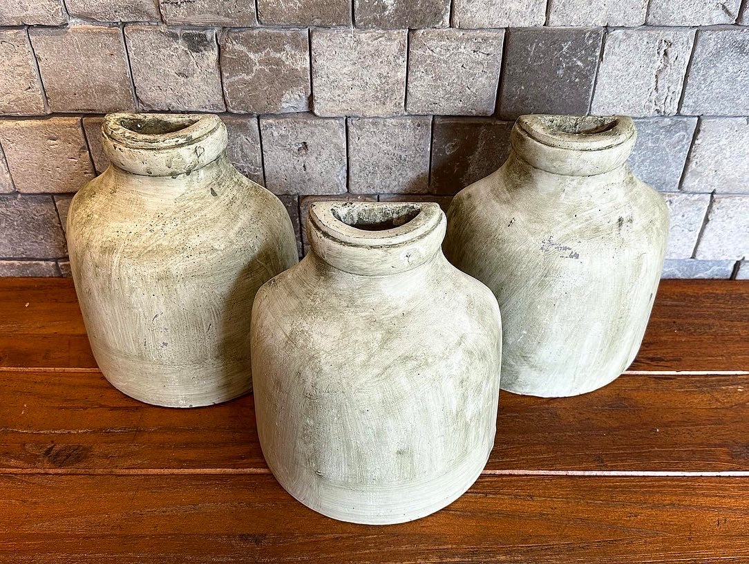 Vase Rustic Green Clay