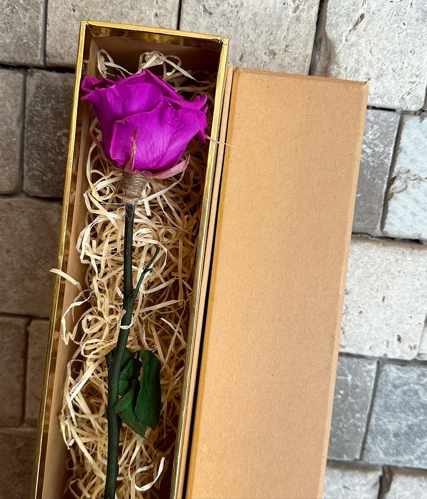 Single Premium Infinite Rose Gift Box ‘Purple’