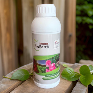 BioEarth Home organic liquid fertilizer, 1 litre, for indoor and outdoor plants.