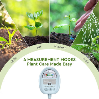 RainTrip 4-in-1 Plants Soil Meter (Moisture, Light, pH, Nutrients)