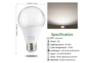Full Spectrum Sunlike "Grow Light" Bulb for Indoor Plants (100W | 84 LEDs)